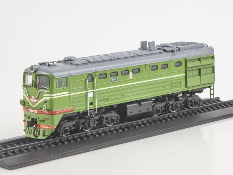 Масштабная модель 1:87 Двухсекционный тепловоз 2ТЭ10Л с журналом №28 (Наши Поезда. Modimio)