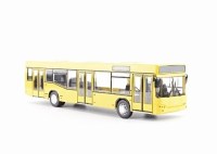 Масштабная модель 1:43 Городской низкопольный автобус МАЗ-103.465 с журналом №66 (Наши Автобусы. Modimio)