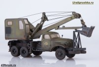 Масштабная модель 1:43 Автомобильный экскаватор-кран ДКА-0,25/5 на шасси ЗИС-151, со следами эксплуатации (ModelPro)