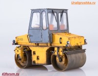 Коллекционная масштабная модель 1:43 Каток самоходный вибрационный ДУ-63 со следами эксплуатации (ModelPro)