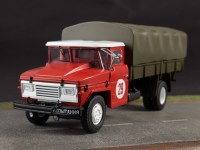Коллекционная масштабная модель 1:43 Опытный бортовой грузовик со стеклопластиковой кабиной 4х2 ЗИЛ-130Г с тентом (ModelPro)