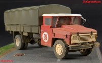 Масштабная модель 1:43 Опытный бортовой грузовик 4х2 ЗиЛ-130Г с тентом, со следами эксплуатации (ModelPro)