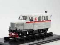 Масштабная модель 1:43 Санитарная моторная дрезина СМД, белая (ModelPro)