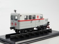 Масштабная модель 1:43 Санитарная моторная дрезина СМД, белая (ModelPro)