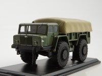 Масштабная модель 1:43 Опытный бортовой грузовик 4х4 МАЗ-532 с тентом (ModelPro)