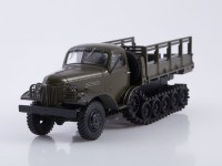Масштабная модель 1:43 Опытный полугусеничный грузовой автомобиль-тягач ЗиС-153, образца 1951 г. (ModelPro)