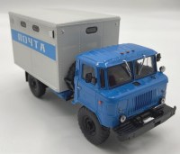 Масштабная модель 1:43 Автофургон ГЗСА-947 (66) ПОЧТА на шасси 4х4 Горький-66 с журналом №87 (Легендарные грузовики СССР)