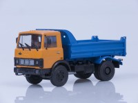 Масштабная модель 1:43 Грузовой автомобиль МАЗ-5551 ранний, желтый, синий (АИСТ)