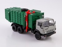 Масштабная модель 1:43 Мусоровоз с манипулятором КО-415А, на шасси автомобиля 6х4 КамАЗ-53213, Автоистория (АИСТ)