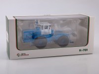 Масштабная модель 1:43 Колесный советский трактор с "ломающейся" рамой К-701, синий, белый, Автоистория (АИСТ)