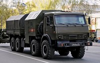Сборная модель 1:43 Рама четырехосного артиллерийского тягача 8х8 из Челнов -63501, база 1940+3690 мм, задний свес 1635 мм (Клен)