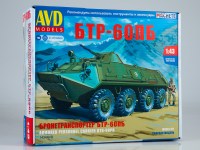Сборная модель 1:43 Колесный бронетранспортер БТР-60ПБ (AVD Models)