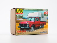 Сборная модель 1:43 Кемпер на  шасси "Нива" ВАЗ-2121 (AVD Models, смола)