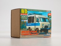 Сборная модель 1:43 Диагностическая станция Т12.02 на шасси УАЗ (AVD Models, смола)