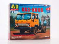 Сборная модель 1:43 Советский седельный тягач 4х2 КАЗ-608В, перевыпуск (AVD Models)