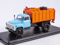 Масштабная модель 1:43 Мусоровоз КО-413 (53), на шасси автомобиля 4х2 Горький-53, поздняя облицовка, голубой, оранжевый, Start Scale Models (SSM)