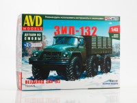 Сборная модель 1:43 Экспериментальный бортовой вездеход 6х6 ЗиЛ-132 (AVD Models, смола)