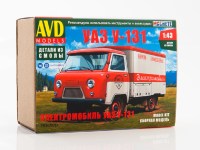Сборная модель 1:43 Электромобиль УАЗ У-131 (AVD Models, смола) 