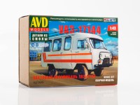 Сборная модель 1:43 Вахтовый автобус УАЗ-17144 (AVD Models, смола)