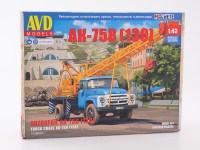 Сборная модель 1:43 Автокран АК-75В (130В) на шасси 4х2 ЗиЛ-130, перевыпуск 2024 г. (AVD Models)