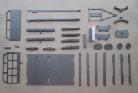 Сборная модель 1:43 Надстройка лесовозного автопоезда ЗиЛ-157 с одноосным прицепом-роспуском ТМЗ (Клен)