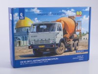 Сборная модель 1:43 Автобетоносмеситель (бетономешалка) СБ-92 на шасси 6х4 КамАЗ-5511 (AVD Models)