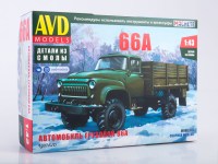 Сборная модель 1:43 Опытный вездеход 4х4 Горький-66А, образца 1958 года (AVD Models, смола)