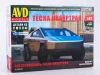 Сборная модель 1:43 Электрический внедорожник Tesla Cybertruck, Тесла Кибертрак (AVD Models, смола)