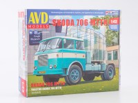 Сборная модель 1:43 Чехословацкий двухосный седельный тягач 4х2 Шкода, Skoda LIAZ 706 MTTN (AVD Models)