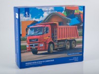 Сборная модель 1:43 Трехосный строительный самосвал 6х4 КАМАЗ-6520-21010-53 (AVD Models)