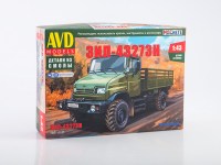 Сборная модель 1:43 Экспериментальный двухосный полноприводный бортовой автомобиль 4х4 ЗиЛ-43273Н (-432730) (AVD Models, смола)