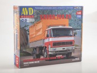 Сборная модель 1:43 Двухосный бортовой грузовик 4х2 Skoda 100.05 с тентом (AVD Models)