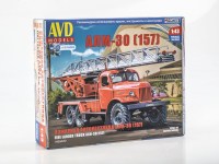 Сборная модель 1:43 Пожарная автолестница АЛМ-30 (157) на шасси автомобиля 6х6 ЗиЛ-157, перевыпуск 2025 г. (AVD Models)