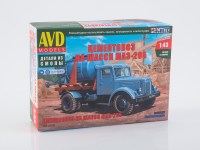 Сборная модель 1:43 Цементовоз (растворовоз контейнерный) на шасси МАЗ-205 (AVD Models, смола)