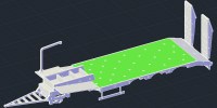 Сборная модель 1:43 Четырехосный отечественный прицеп-тяжеловоз ЧМЗАП-83991 для перевозки спецтехники (Клен)