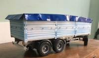 Сборная модель 1:43 Трехосный односкатный прицеп-зерновоз из Нефтекамска -8332-40-04 (Клен)