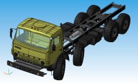 Комплект для сборки: 1:43 металлический поворотный мост (механизм) для вездеходов 8х8 из Челнов -6350, -6450 от AVD Models, ПАО, Автоистория, SSM (Клен)