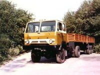 Сборная модель 1:43 Рама двухосного бортового полуприцепа КАЗ-9378 для вездехода 4х4 КАЗ-4430 (Клен)