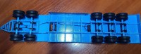 Сборная модель 1:43 Пятиосный отечественный прицеп-тяжеловоз ЧМЗАП-83992 для перевозки спецтехники (Клен) 