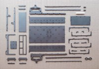 Сборная модель 1:43 Одноосный самосвальный полуприцеп ПС-1305 с надставными бортами для ЗиЛ-130В1 (Клен) 