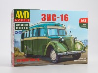 Сборная модель 1:43 Городской довоенный автобус ЗиС-16 (AVD Models, смола)