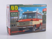 Сборная модель 1:43 Опытный автобус КуАЗ-985 (КАвЗ-985) с несущим кузовом, 1960 г. (AVD Models, смола)