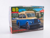 Сборная модель 1:43 Мелкосерийный автобус АКЗ-51 на шасси Горький-51А (AVD Models, смола)