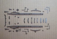 Комплект для сборки: металлическая рама 1:43 для Бортового автомобиля Камский -43501 с колесной формулой 4х4, задний свес 1335 мм (Клен)