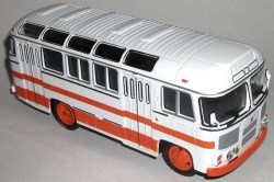 Коллекционная масштабная модель 1:43 Автобус ПАЗ-672М бело-оранжевый (Советский Автобус)