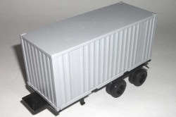 Коллекционная масштабная модель 1:43 Полуприцеп-контейнеровоз мод. 9985 серый (Элекон)