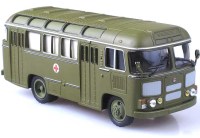 Коллекционная масштабная модель 1:43 Автобус ПАЗ-672М санитарный (Советский Автобус)