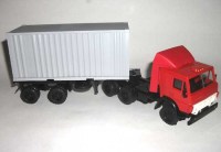 Коллекционная масштабная модель 1:43 КамАЗ-5410 с контейнеровозом К-9385 (Элекон)