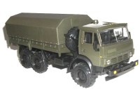 Коллекционная масштабная модель 1:43 КамАЗ-4310 с тентом, хаки (Элекон)