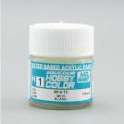 H 1 Краска водоразбавляемая Aqueous Hobby Color, 10мл, White gloss, Белый глянцевый (Gunze Sangyo)